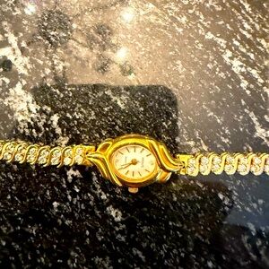 Tennis bracelet watch double row